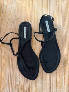 Emme Parsons Black Leather Sandals